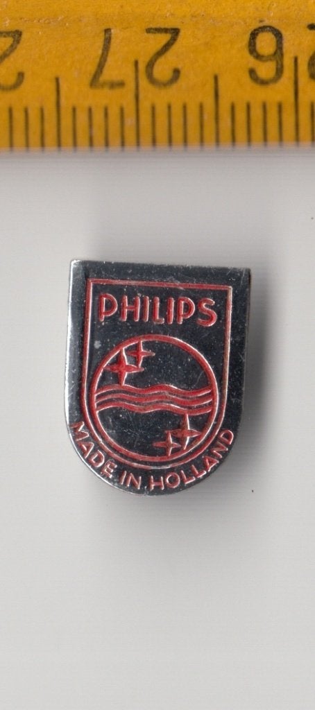 Philips logo Radio embleem schildje Plastic C, Ophalen of Verzenden