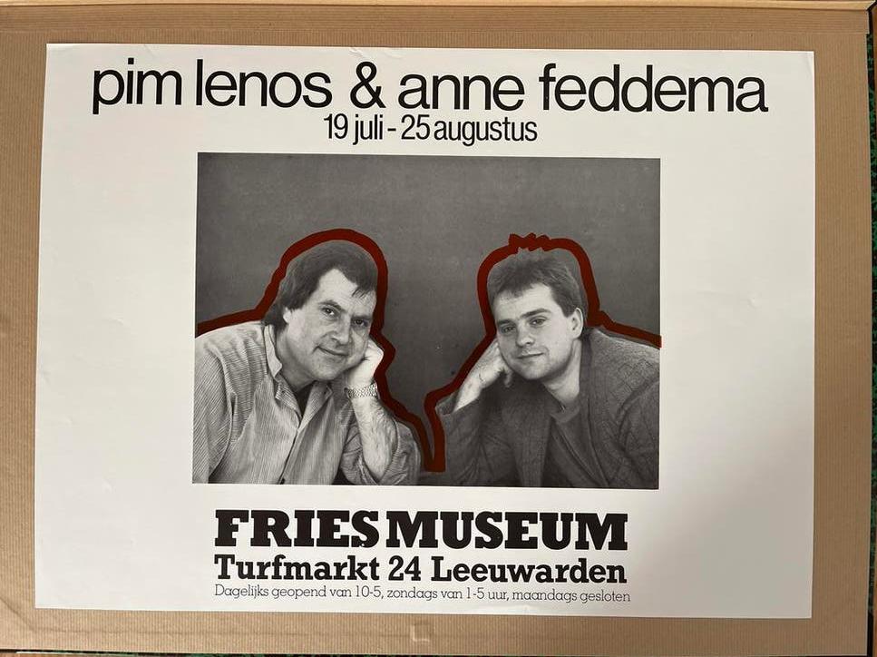 Pim Lenos & Anne Feddema - Fries Museum Poster, Ophalen of Verzenden, A1 t/m A3, Overige onderwerpen, Rechthoekig Staand
