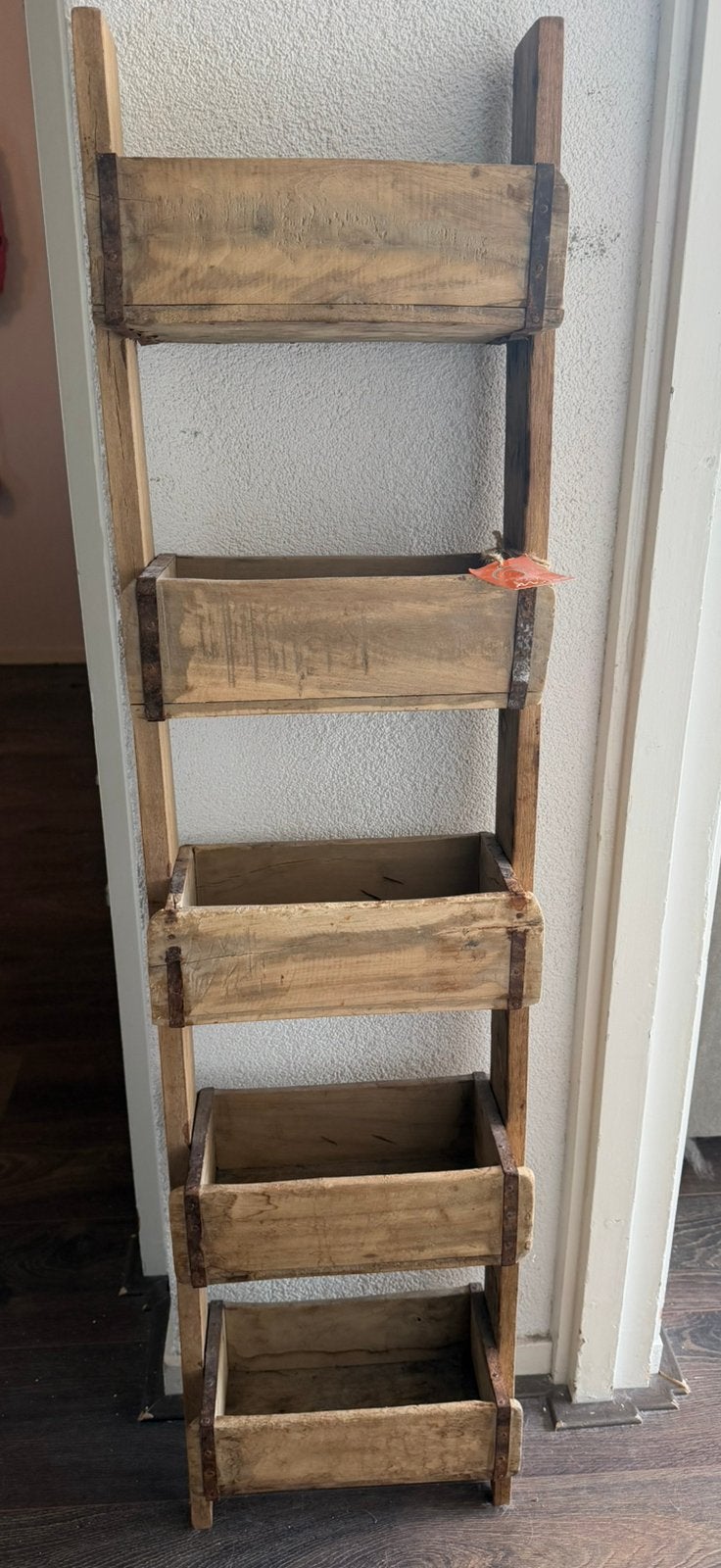 Landelijke houten ladder met 5 steenmallen, Ophalen, Gebruikt, 2 tot 4 meter