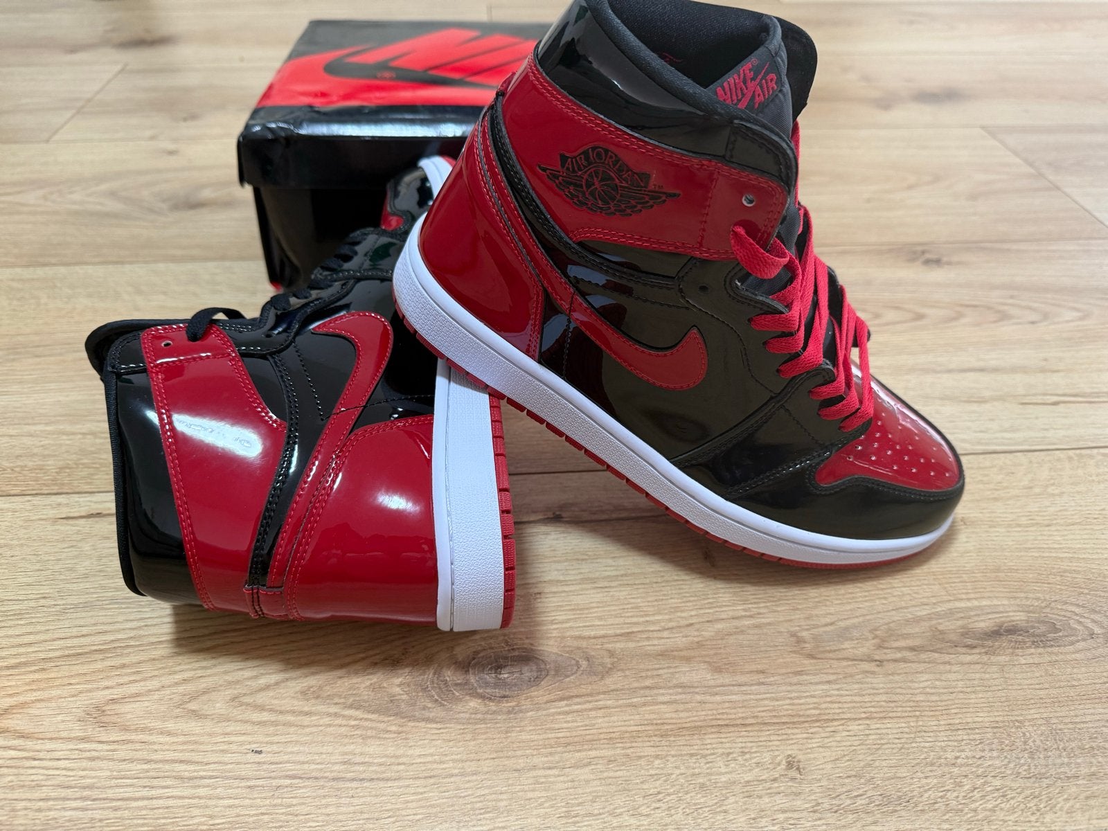 Nike Air Jordan 1 Retro High OG Patent Bred, Overige kleuren, Nieuw, Ophalen of Verzenden, Sneakers of Gympen