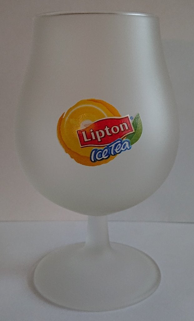 Lipton ice tea glas WK 2010, Ophalen of Verzenden, Zo goed als nieuw, Frisdrankglas