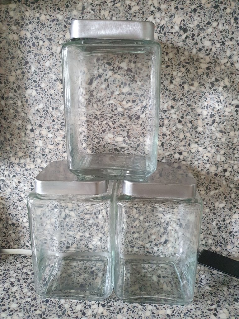diverse glazen snoep/koekjes potten, Ophalen of Verzenden, Zo goed als nieuw, Glas, Pot, Bus of Blik