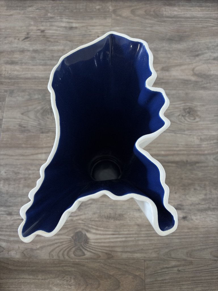 Nederland vaas Royal Goedewaagen Sander Alblas, Blauw, Aardewerk of Porselein, Ophalen of Verzenden, Zo goed als nieuw
