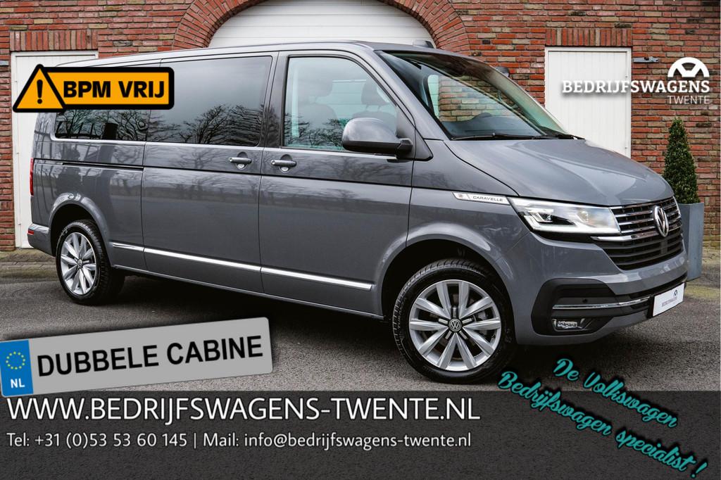 Volkswagen Transporter T6.1 CARAVELLE 2.0 TDI 150 PK DSG L2H, Stof, Gebruikt, Zwart, 4 cilinders