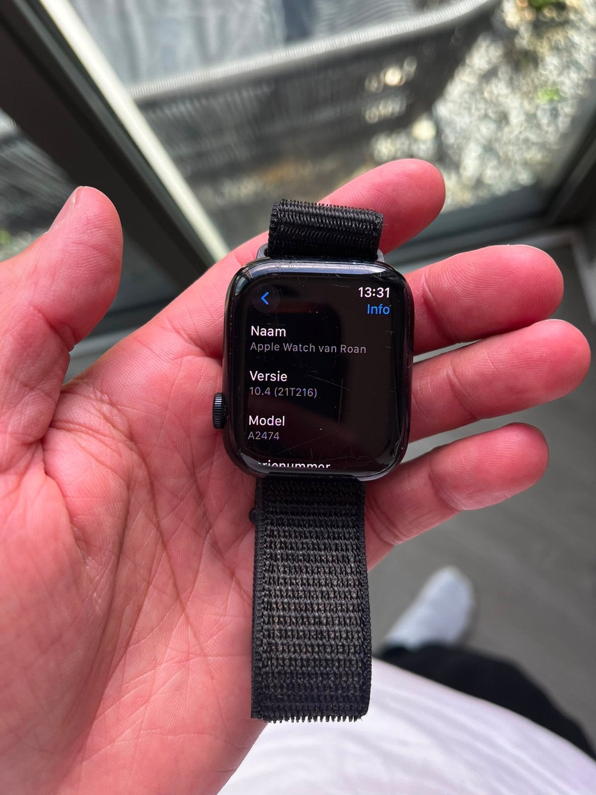 Apple Watch Series 8 (A2474) Zwart met Zwart Bandje, Zwart, IOS, Ophalen of Verzenden, Waterdicht