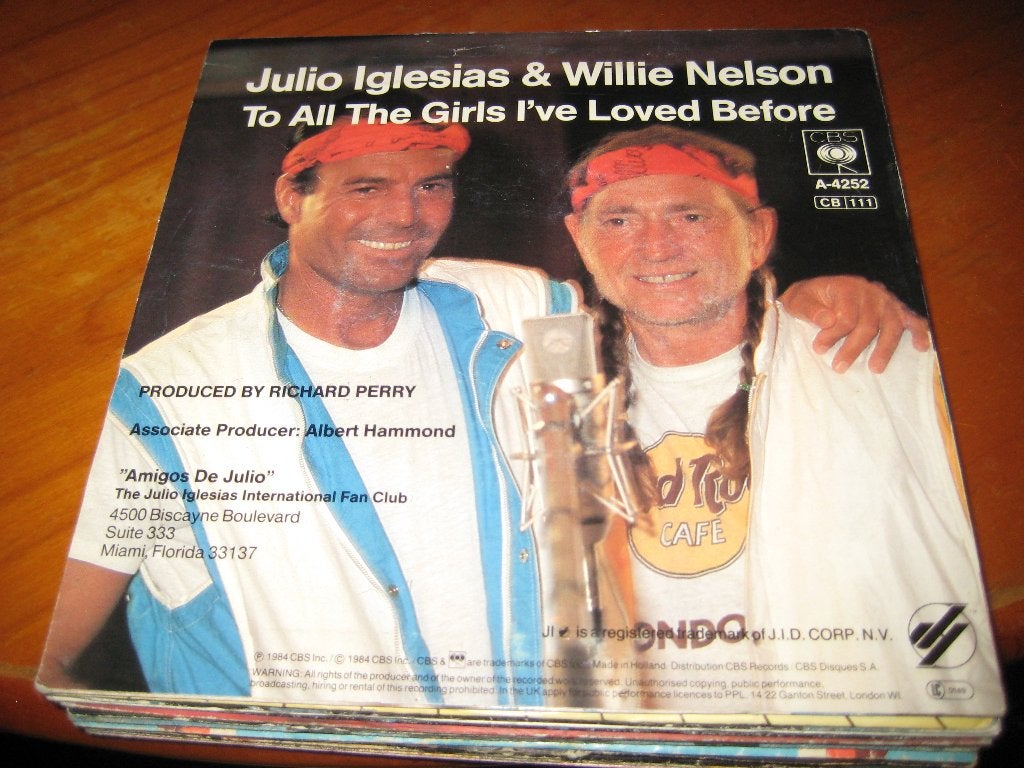 Julio Iglesias+Willie Nelson:To all the girls I loved before, Ophalen of Verzenden, Zo goed als nieuw, Pop