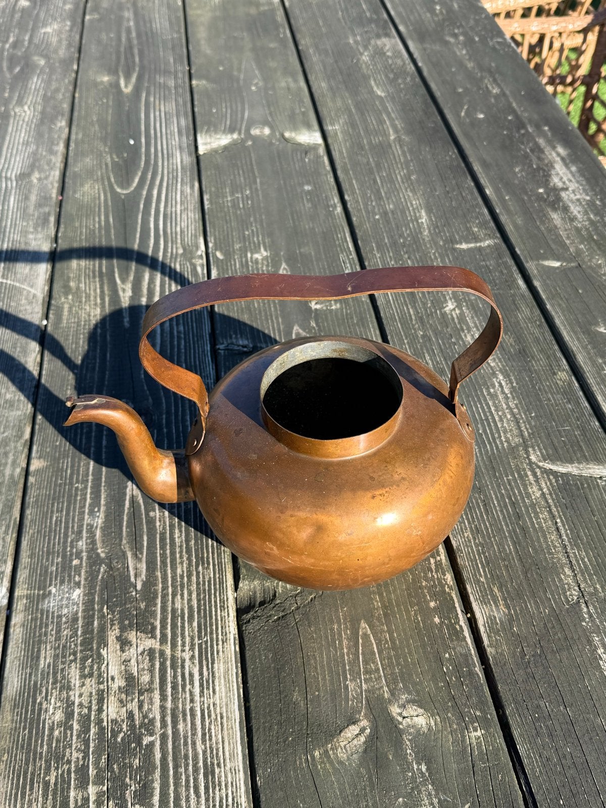 Antieke Koperen Theepot / Waterketel, Antiek en Kunst, Ophalen of Verzenden, Koper