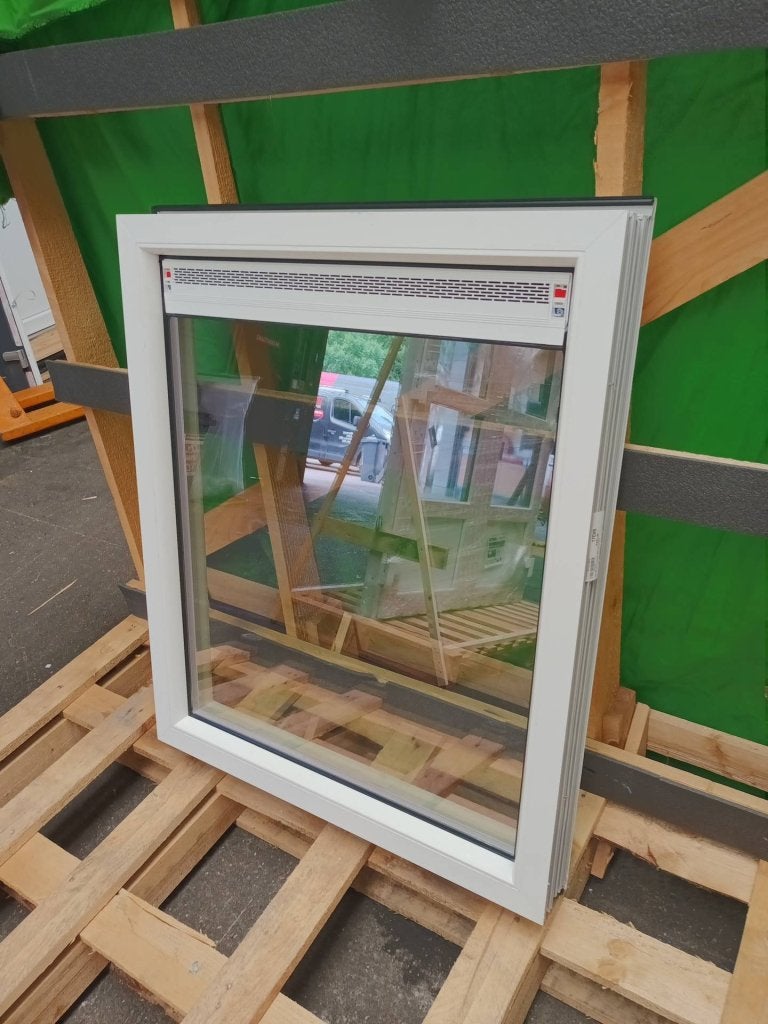 Kunststof Vast kozijn b89,2 x h109,5 cm  -2308-, Kunststof, Raamkozijn, Niet ingevuld, Ophalen of Verzenden