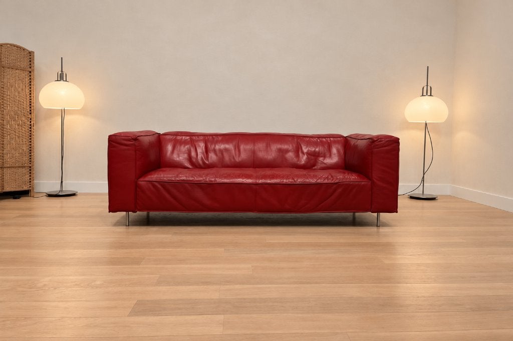 ZGAN Gelderland 6400 3-Zits Rood Leer + GARANTIE