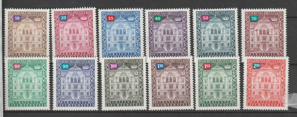 TSS Kavel 220182 Liechtenstein pf minr 57-68 dienst, Ophalen, Overige landen, Postfris