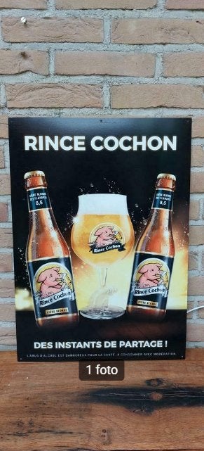 Groot en mooi wandbord Rince Cochon, Ophalen of Verzenden, Nieuw, Reclamebord, Plaat of Schild, Overige merken