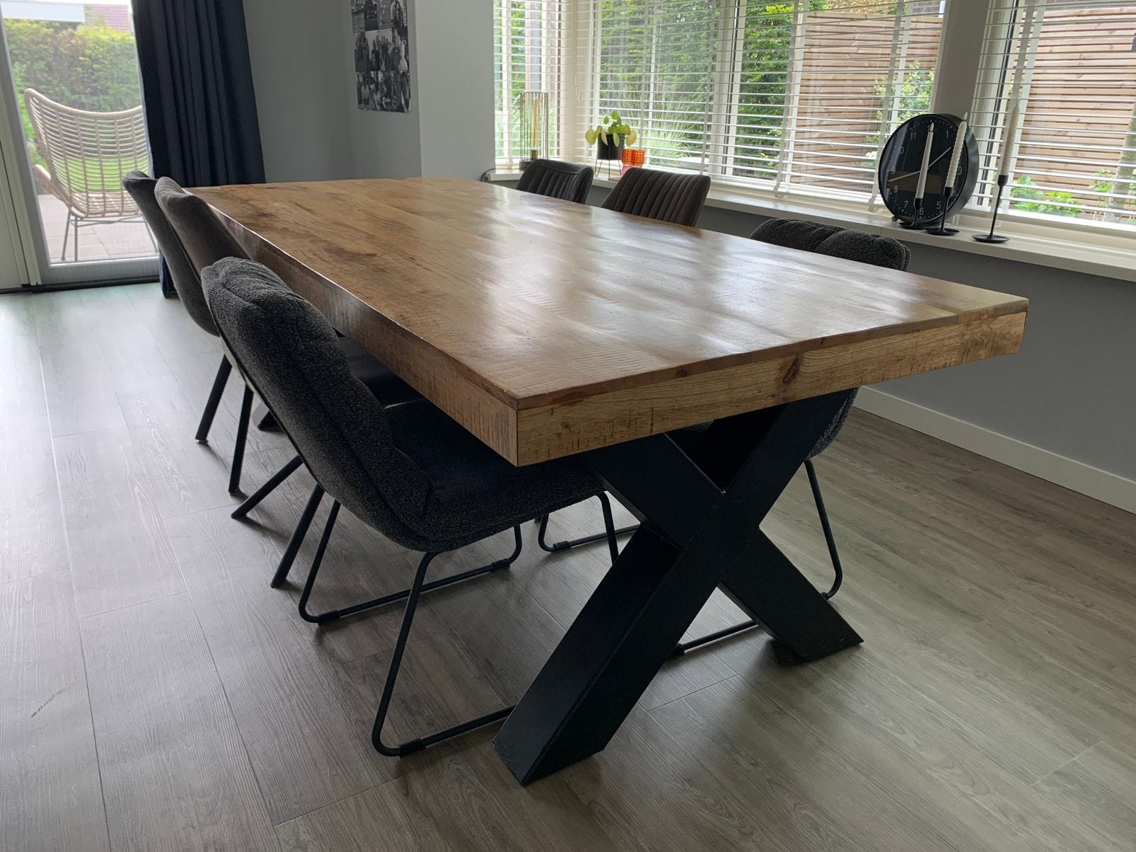 Eetkamertafel, Huis en Inrichting, Complete eetkamers, Ophalen, Gebruikt, 4 tot 6 stoelen