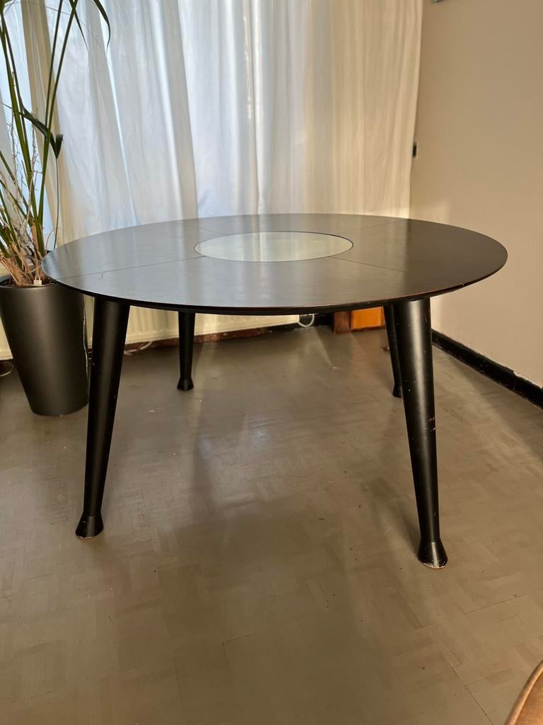 Ronde eettafel, Huis en Inrichting, Ophalen, Gebruikt, 100 tot 150 cm, Rond