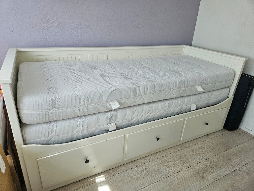 Ikea hemnes bed te koop 80x200, Ophalen, Gebruikt, Eenpersoons, Wit