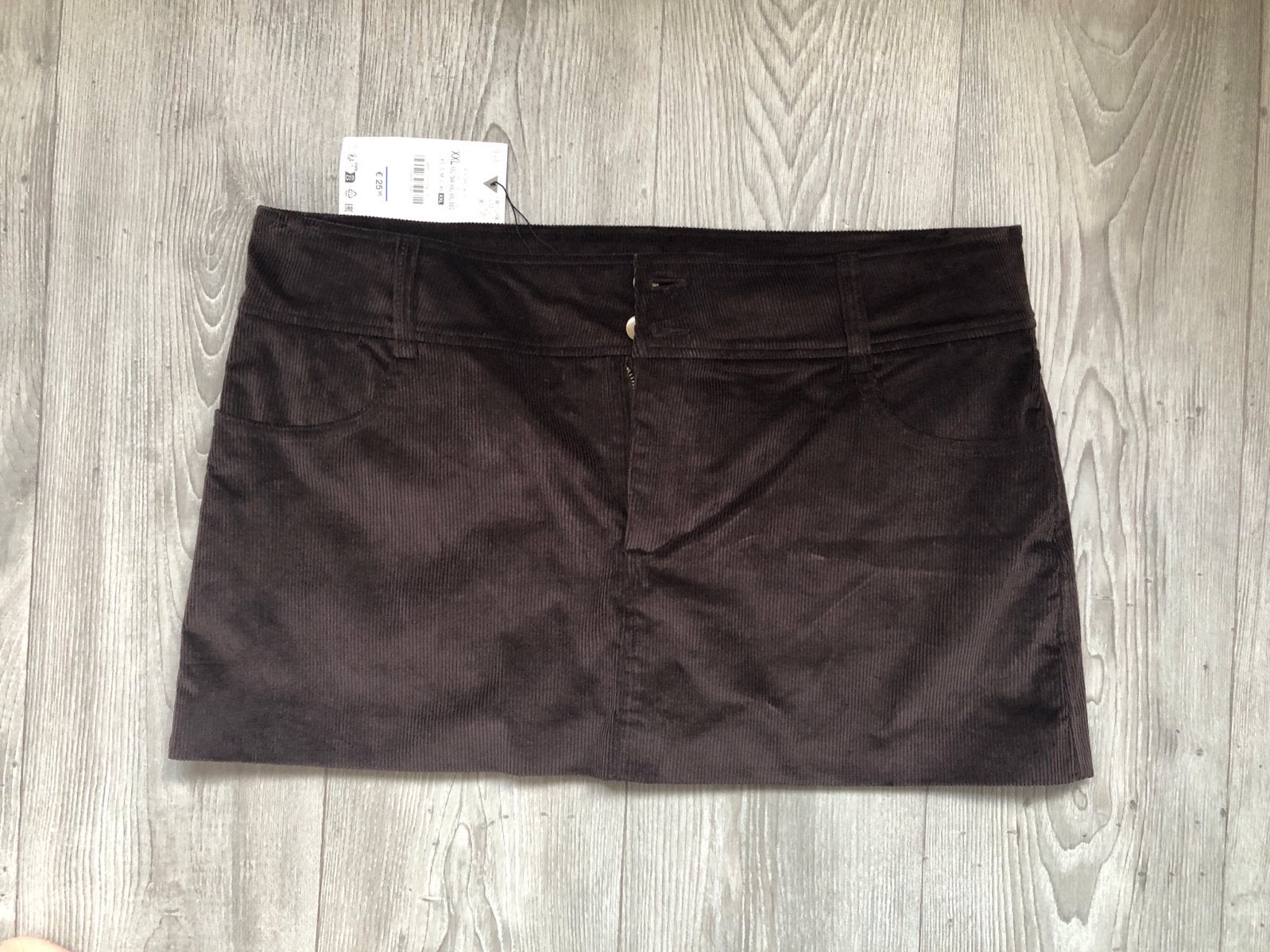 Zara Mini rok Corduroy Chocolate XXL Nieuw met Tag herfst, Kleding | Dames, Bruin, Maat 46/48 (XL) of groter, Nieuw, Ophalen of Verzenden