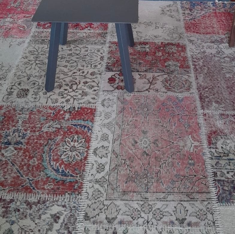 Patchwork Vloerkleed - Vintage Stijl, Gebruikt, 200 cm of meer, Ophalen of Verzenden, 200 cm of meer