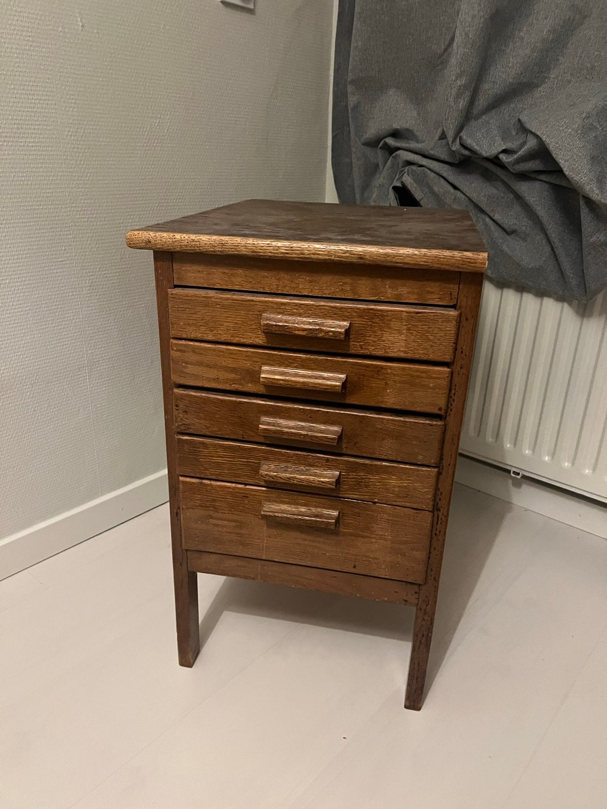 Vintage Mid-Century Teak Houten Ladenkastje, Ophalen, Gebruikt, 5 laden of meer, 50 tot 100 cm