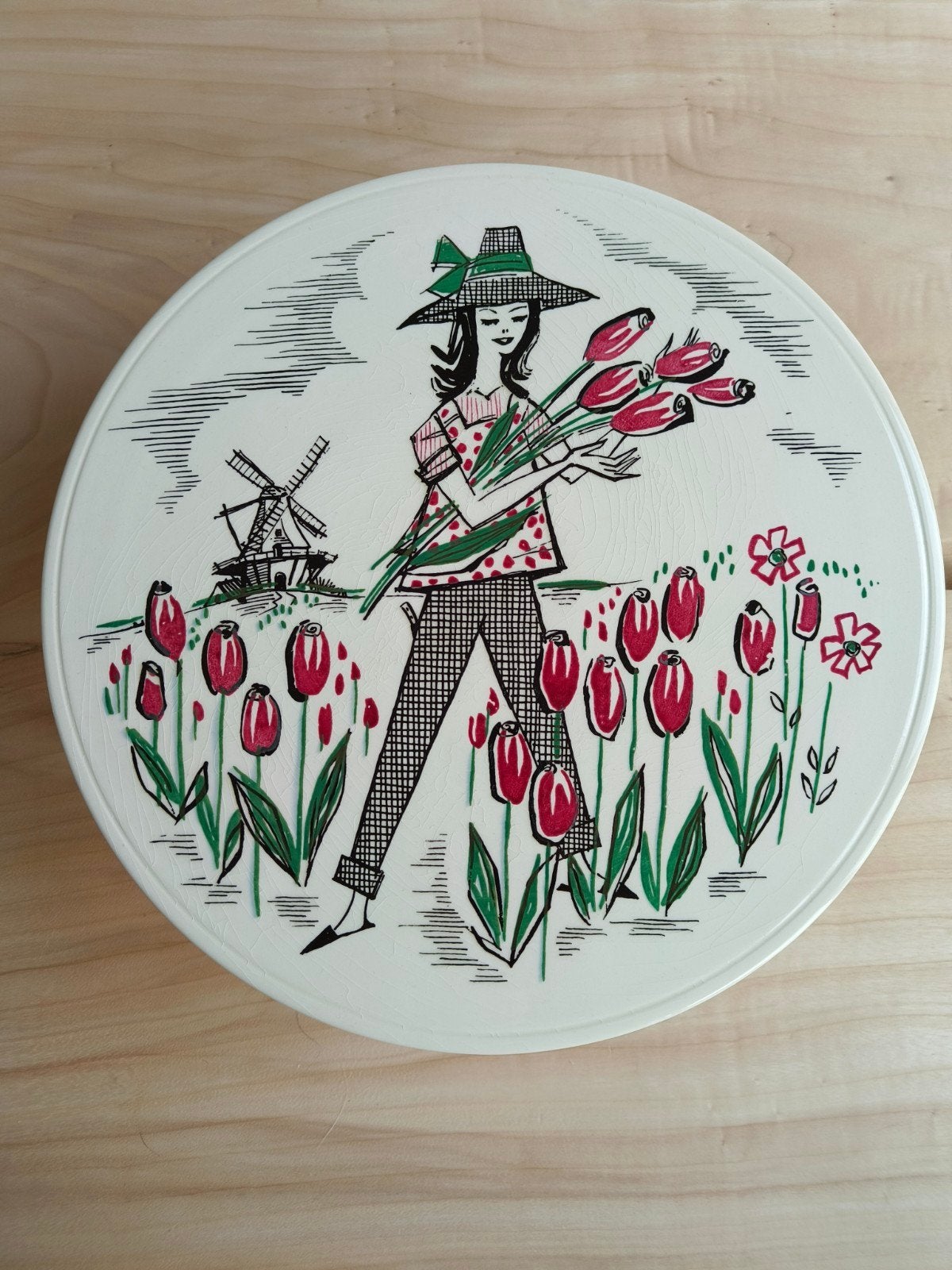 Mid Century vintage taartplateau Dom Keramik, Ophalen of Verzenden