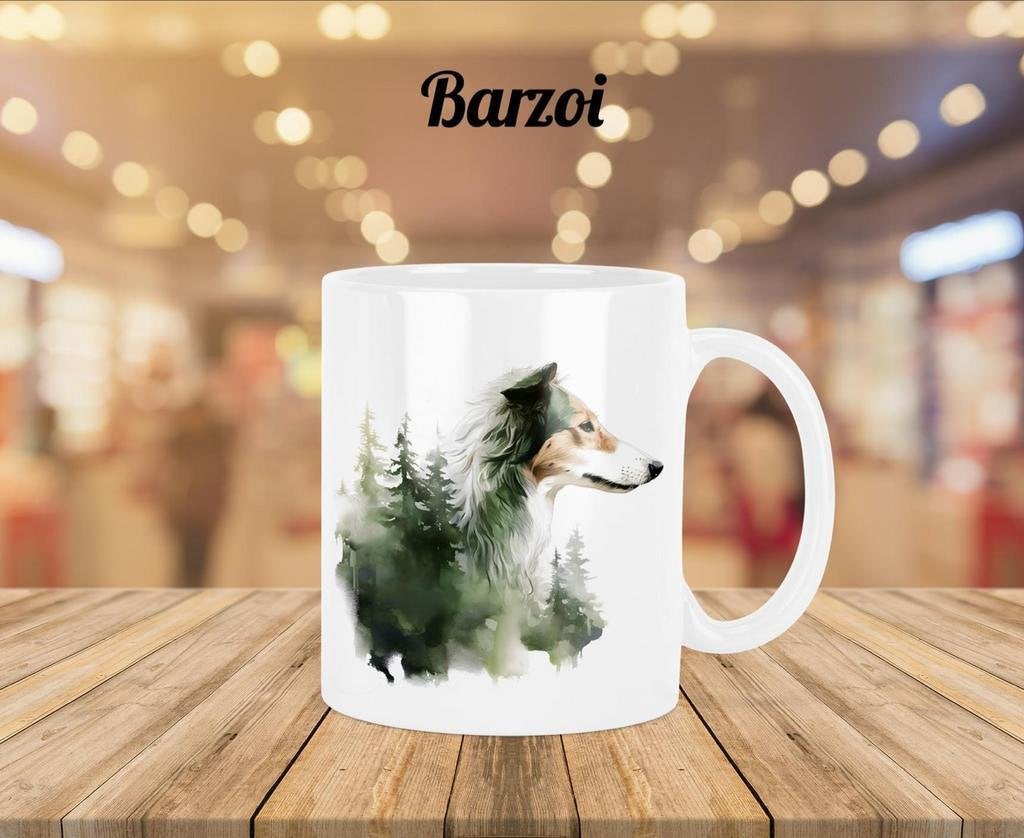 Borzoi profiel mok, Verzenden, Nieuw, Overige stijlen, Kop(pen) en/of Schotel(s)