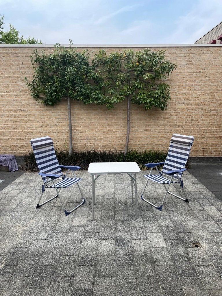 Kampeer/strandstoelen met inklapbaar tafel, Ophalen, Zo goed als nieuw, Campingstoel