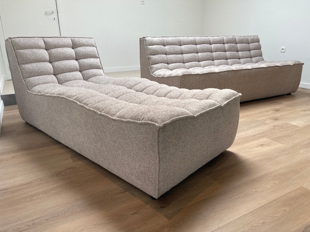 Design bank + chaise longue NIEUW, Ophalen, Japandi, Nieuw, 75 tot 100 cm