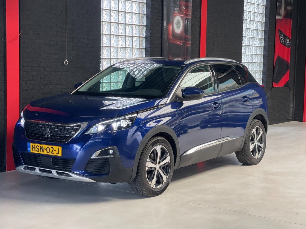 Peugeot 3008 1.2 PureTech Allure|AUTOMAAT|PANO|LEER|CAMERA, Gebruikt, 1199 cc, Blauw, 3 cilinders