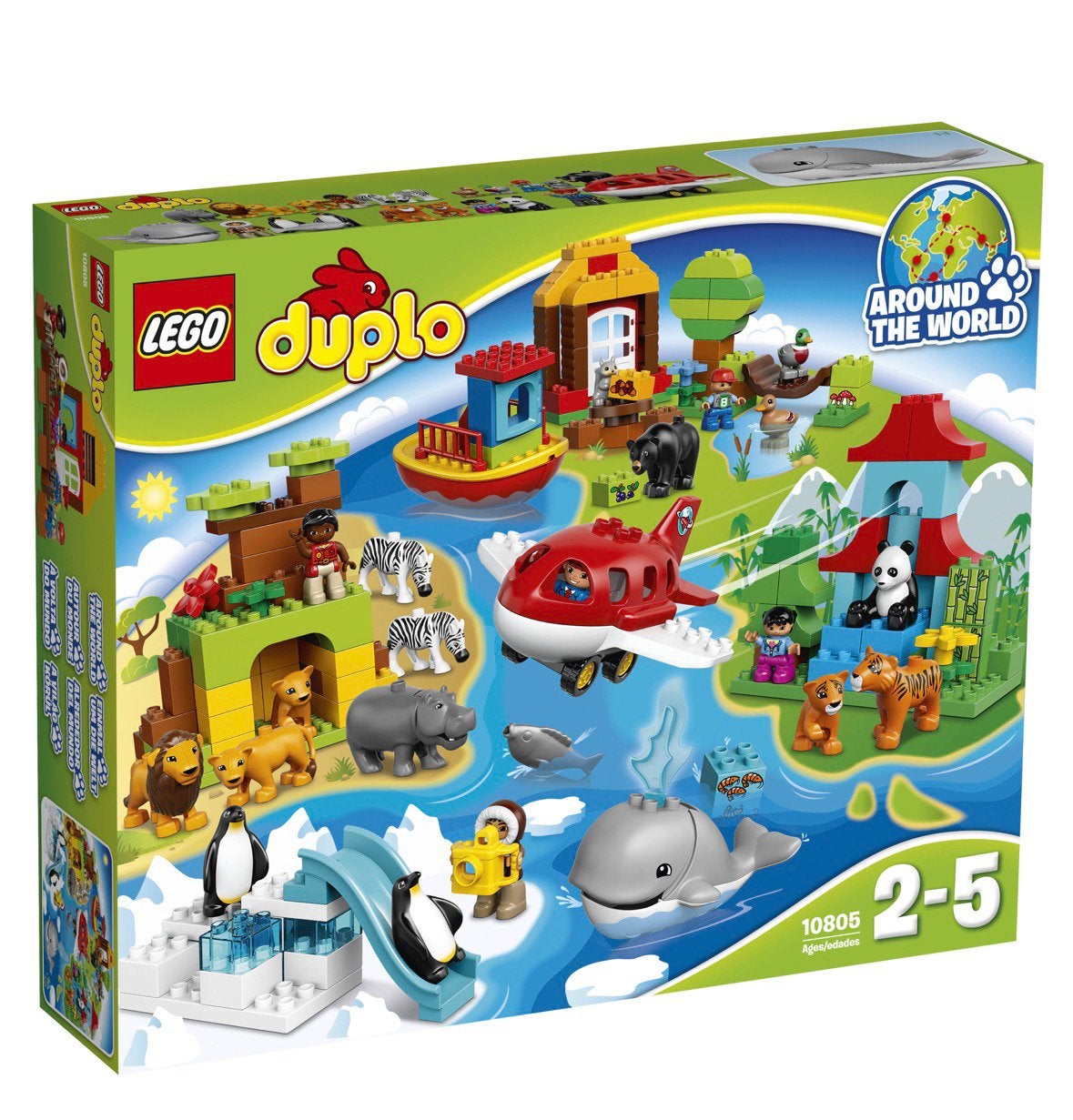 Lego duplo 10805 around the world compleet set, Ophalen, Zo goed als nieuw, Duplo