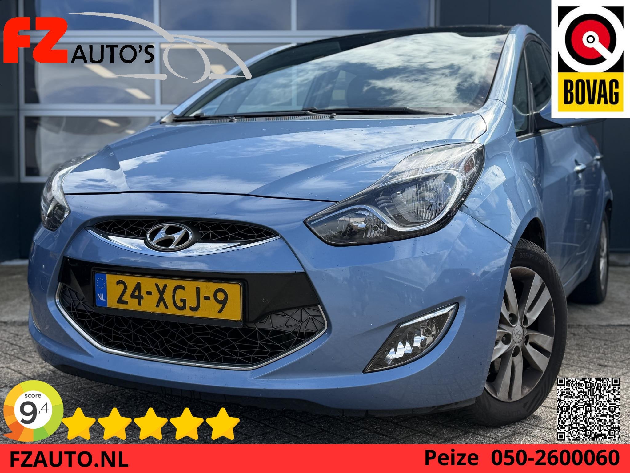 Hyundai ix20 1.6i i-Catcher Automaat - Schuif-/Kanteldak - C, Auto's, Hyundai, Euro 5, 1591 cc, 4 cilinders, Blauw