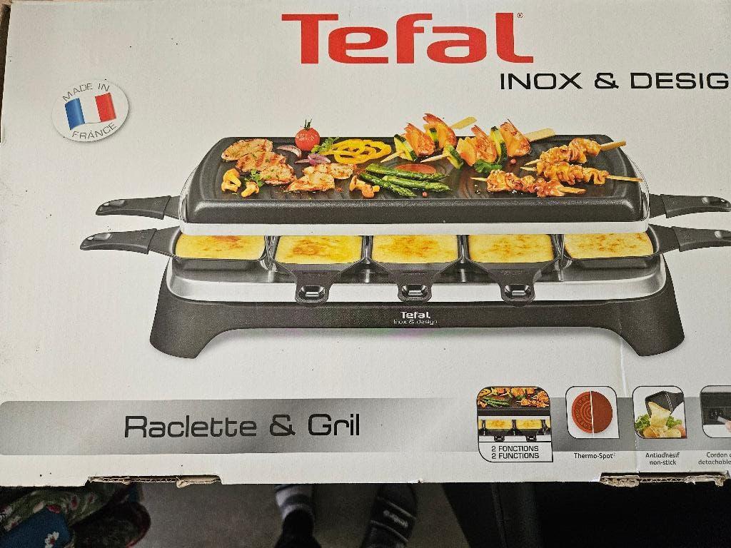 Tefal Inox & Design RE4588 - Gourmetset, Witgoed en Apparatuur, Gourmetstellen, Ophalen, Zo goed als nieuw, 8 personen of meer