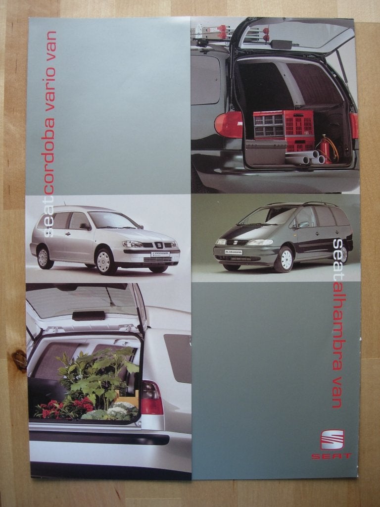 Seat Cordoba Vario & Alhambra Van Brochure 2000, Seat, Ophalen of Verzenden, Zo goed als nieuw, Overige merken
