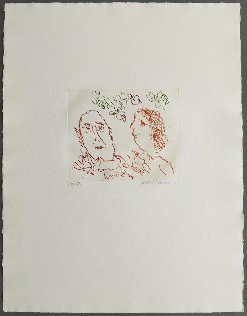 Jan Sierhuis – gesigneerde ets, Verzenden, Ets