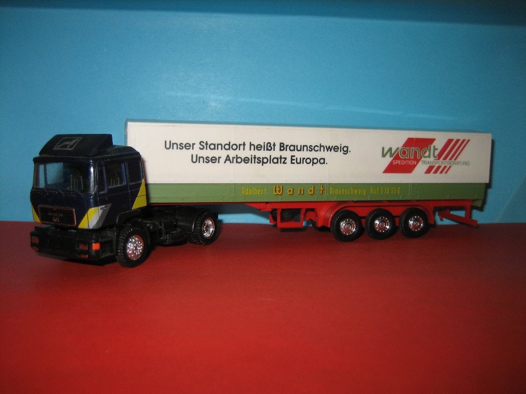 Wandt  MAN met oplegger  Herpa, Ophalen of Verzenden, Zo goed als nieuw, Bus of Vrachtwagen, Herpa