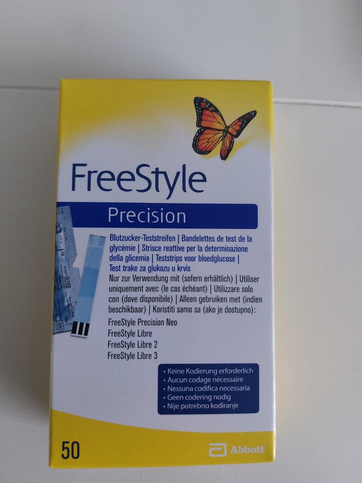 FreeStyle Precision Bloedglucose Teststrips - 50 stuks, Ophalen of Verzenden, Nieuw, Overige typen