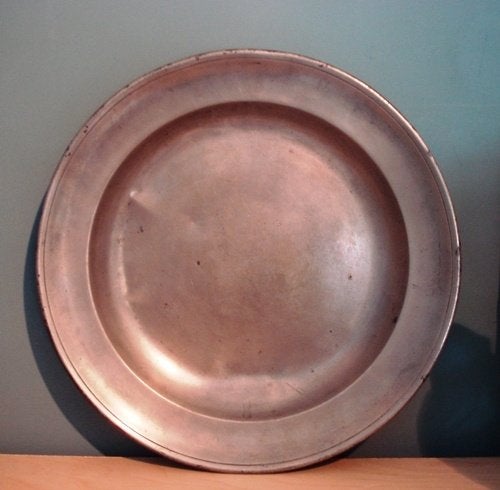 Antieke tinnen bord  1870  Duistland ., Ophalen of Verzenden