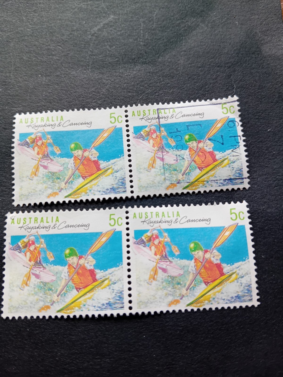 Australische postzegels - Kajakken en Kanovaren (4 stuks), Ophalen of Verzenden, Postfris
