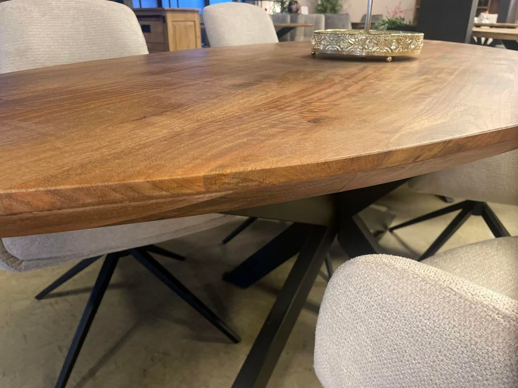 CHEFMEUBEL ORGANISCH TAFEL VOORRAAD MANGO WALNOOTLEEGVERKOOP, Bruin, Nieuw, Ophalen of Verzenden, Modern