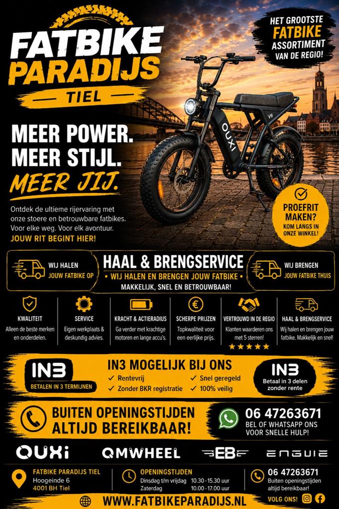 Fatbike kapot dan kunt u hem bij ons repareren !!!, Diensten en Vakmensen, Fietsenmakers en Bromfietsenmakers, Snelservice, Fietsreparatie