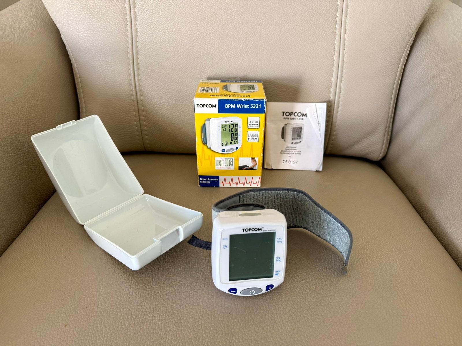 Topcom BPM Wrist 5331 Bloeddrukmeter – Compact & Compleet, Ophalen, Zo goed als nieuw