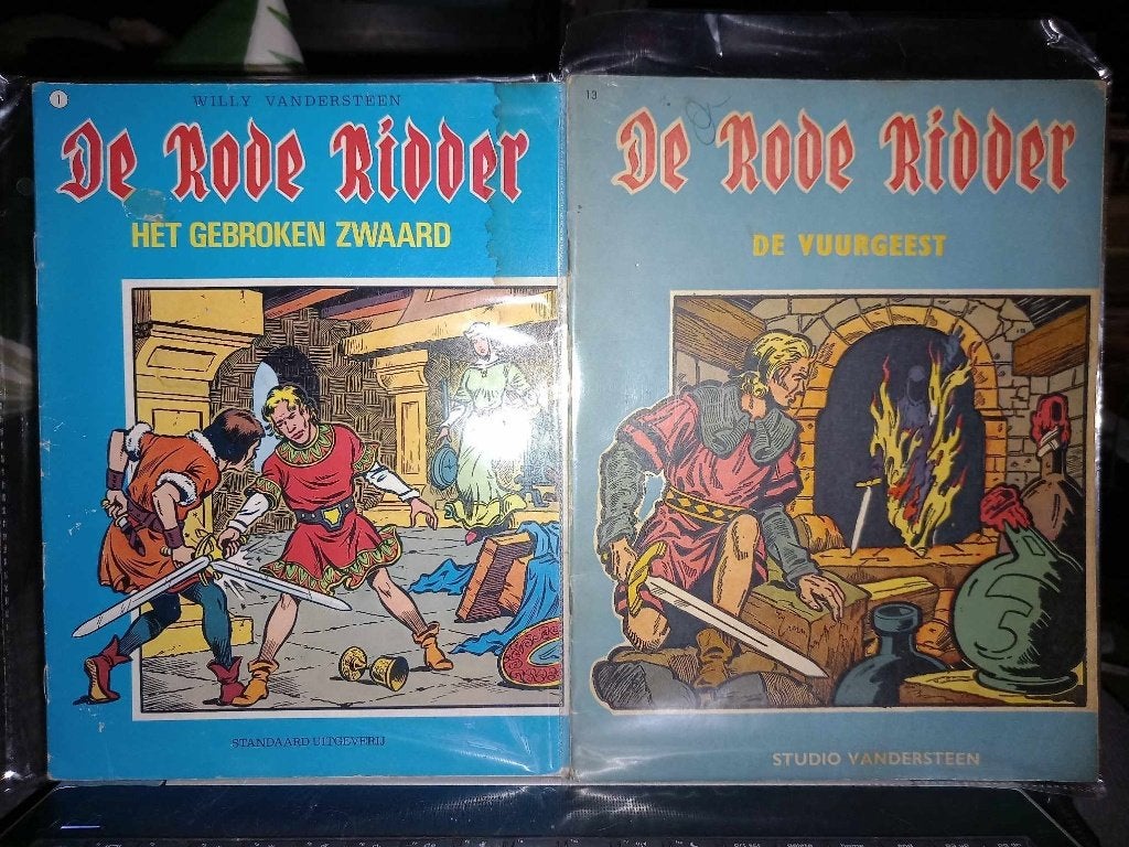 46x De Rode Ridder blauw oude uitgaves 60 euro weg is weg, Meerdere stripboeken, Ophalen of Verzenden, Gelezen