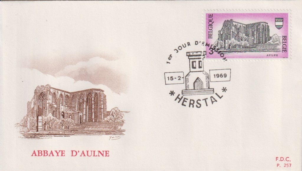 Belgie 1969 Abdij van Herstal, Verzenden, Onbeschreven, Europa