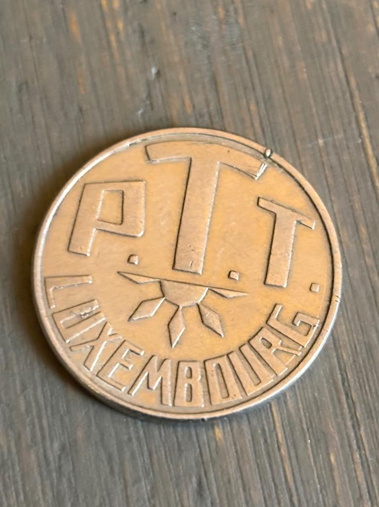 Munt PTT Luxemburg, Ophalen of Verzenden, Overige landen, Losse munt