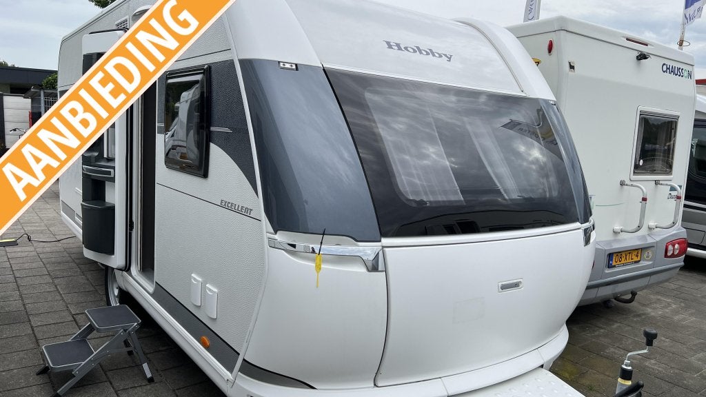 Hobby Excellent 495 WFB euro;3.334,- KORTING, Caravans en Kamperen, Schokbreker, Rondzit, Hobby, Bedrijf