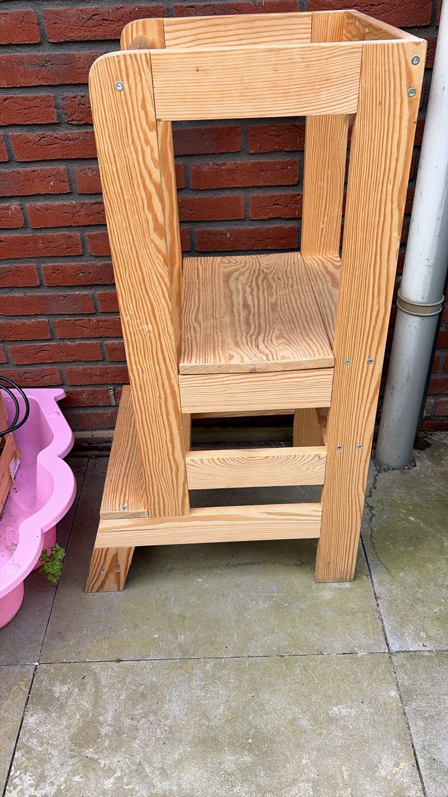 Houten leertoren / keukenhulp voor kinderen, Ophalen of Verzenden, Gebruikt, Overige typen