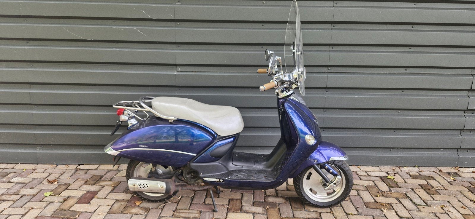 Lintex Retro Scooter, Fietsen en Brommers, Snorfietsen en Snorscooters, Ophalen, Gebruikt, Benzine, Overige merken
