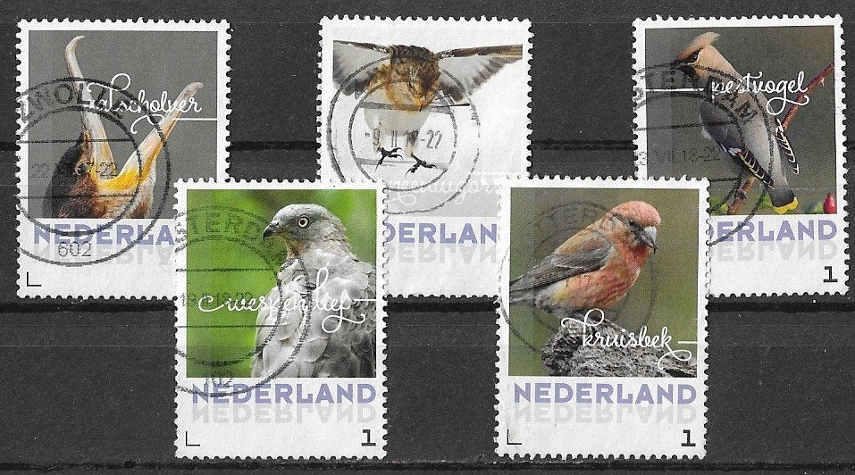 5 PERSOONLIJKE ZEGELS VOGELS GESTEMPELD NR 5, Ophalen of Verzenden, Na 1940, Gestempeld