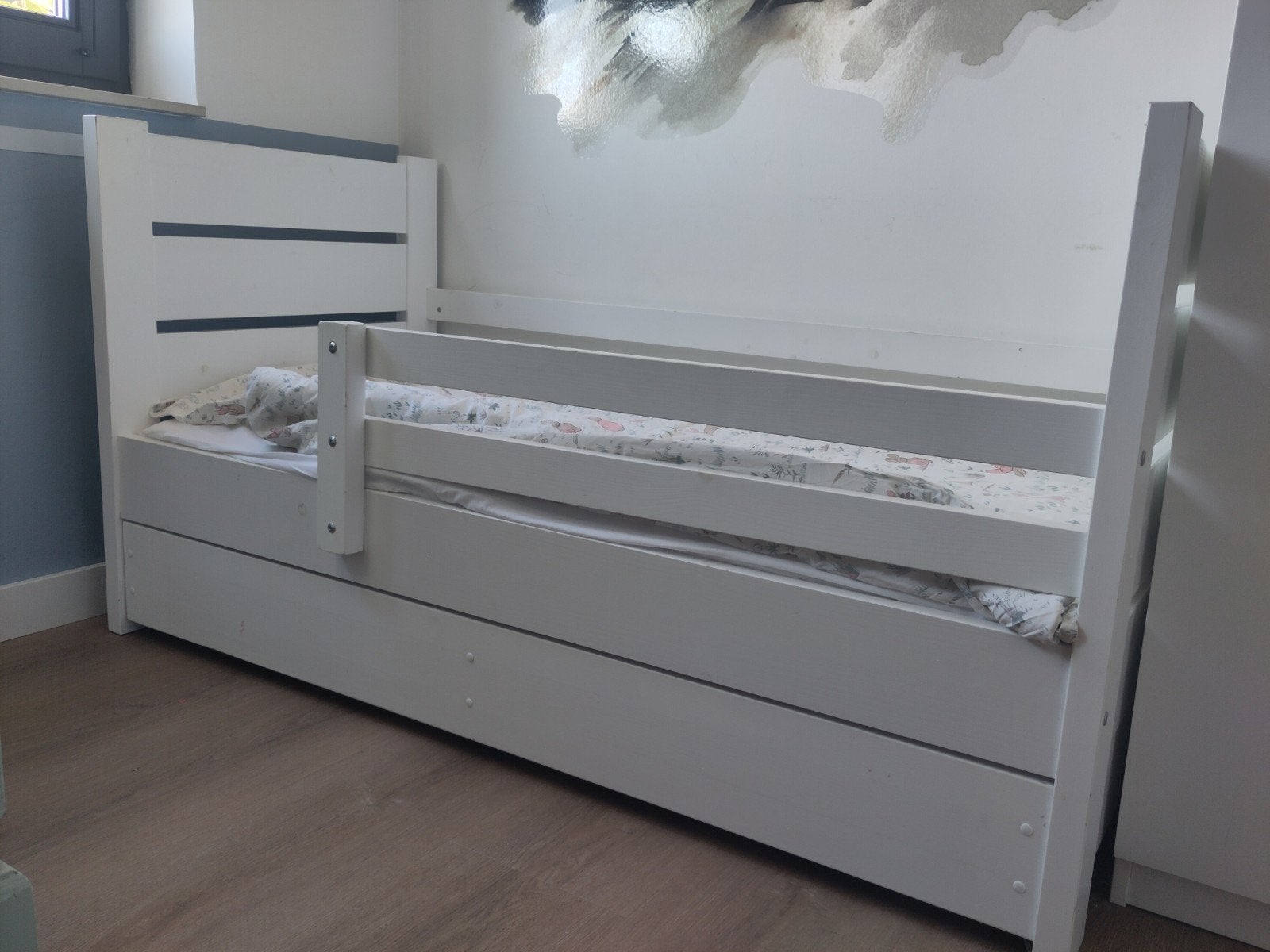 peuterbed Rockwood met lade, Ophalen, Gebruikt, 70 tot 85 cm, 140 tot 160 cm