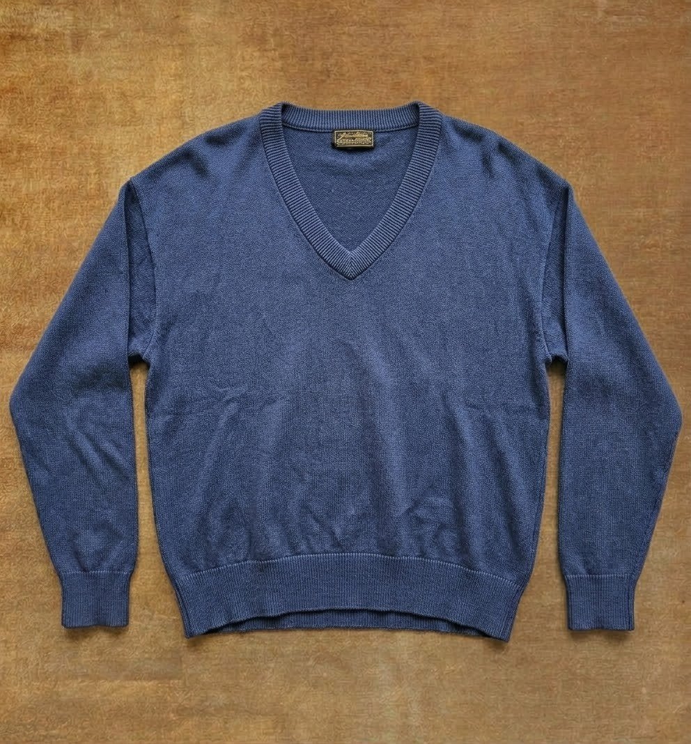 Eddie Bauer Blauwe trui - Maat L V-hals, Maat 52/54 (L), Zo goed als nieuw, Eddie Bauer, Verzenden