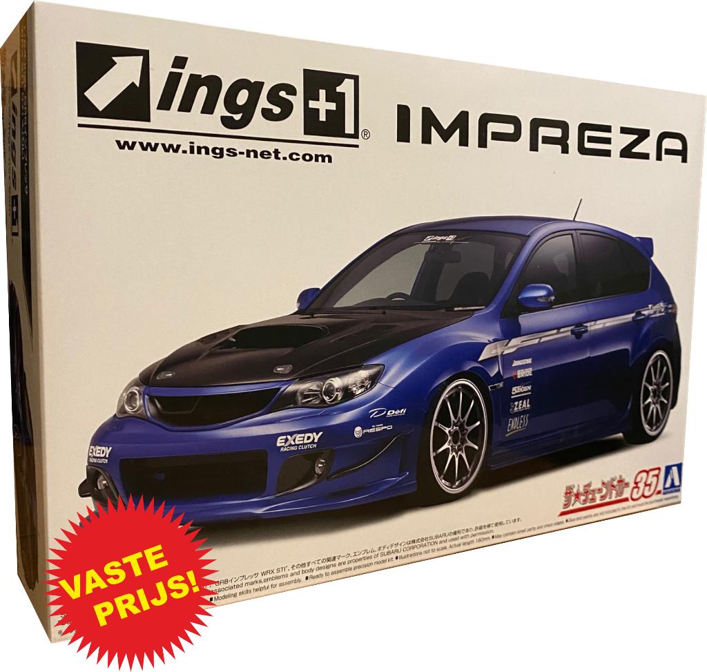 Subaru Impreza INGS Impreza WRX 2007 (Aoshima 05875) 1/24, Overige merken, Auto, Groter dan 1:32, Nieuw