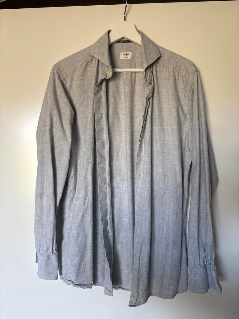 Overhemd Van Gils maat 39, Kleding | Heren, Overhemden, Ophalen of Verzenden, Gedragen, Grijs, Halswijdte 39/40 (M)