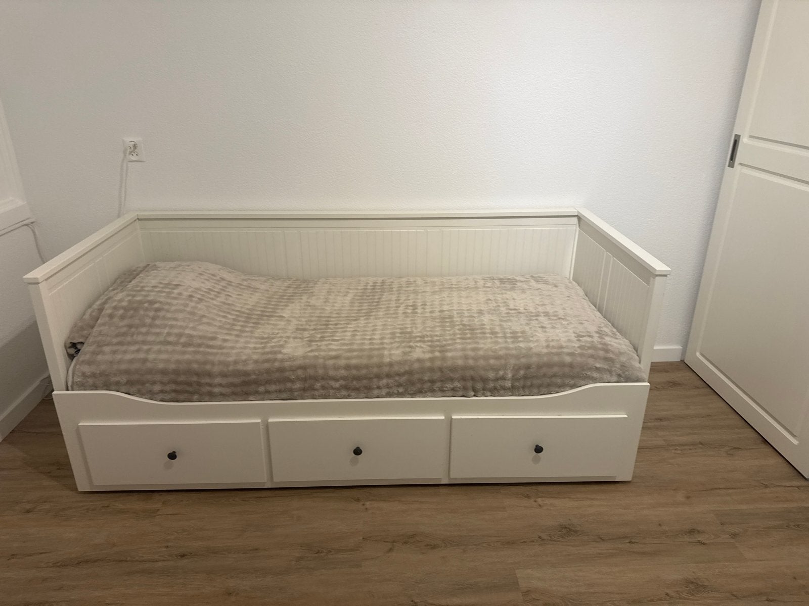 IKEA Hemnes Bedbank - Wit met 3 lades, Ophalen, Gebruikt, Eenpersoons, Wit